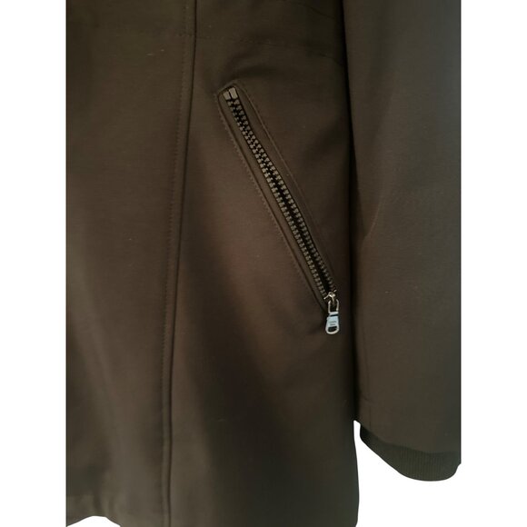 Calvin Klein Womens Black Hooded Jacket Size L Winter Minimalist - Picture 3 of 7